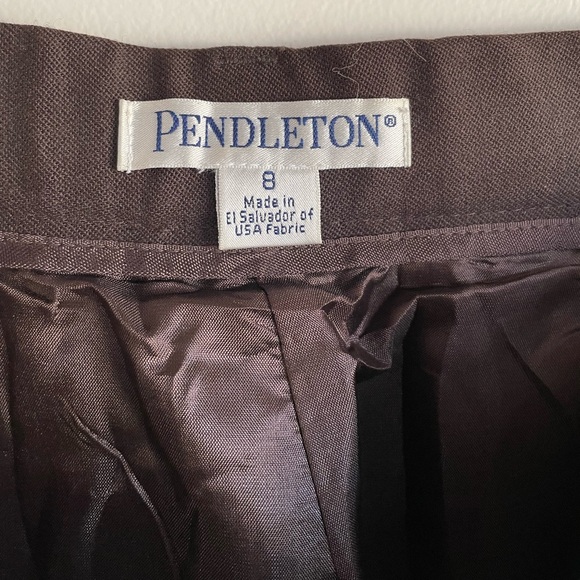 Pendleton Brown Wool Trousers Size 8 - Picture 6 of 6